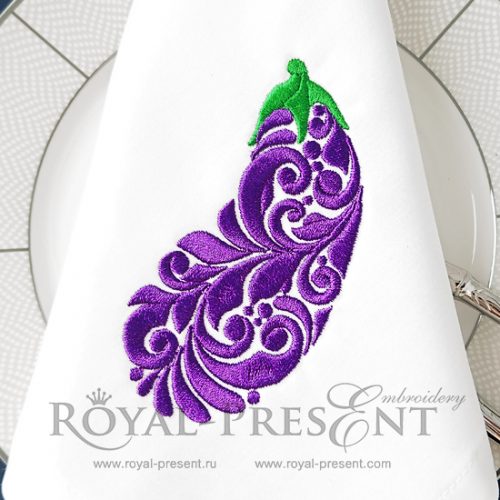 Eggplant Free Machine embroidery design