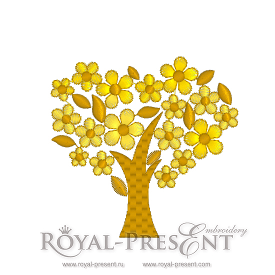 Free Machine Embroidery Design Golden Tree of luck