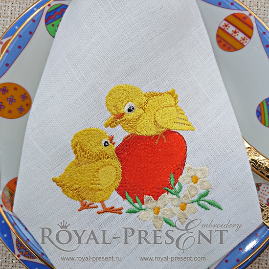 Machine Embroidery Design Easter chicks