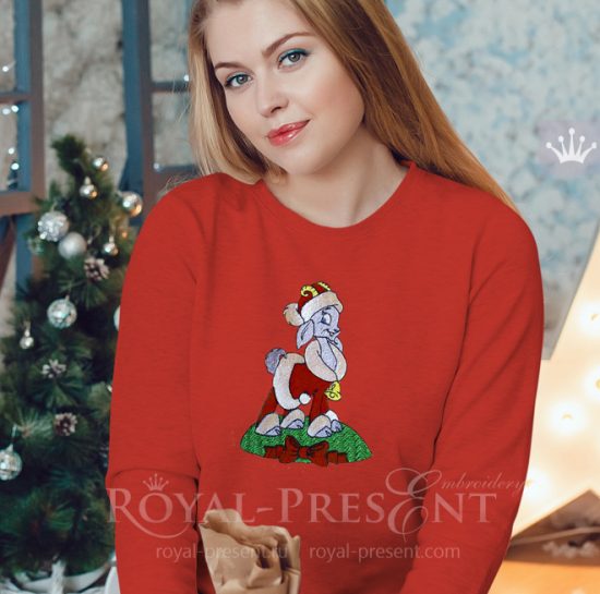 Machine Embroidery Design Christmas Goat
