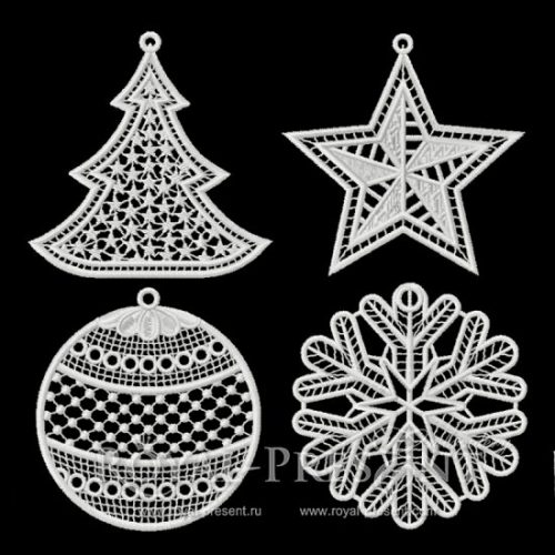 Christmas Motifs Free Standing Lace Embroidery Designs
