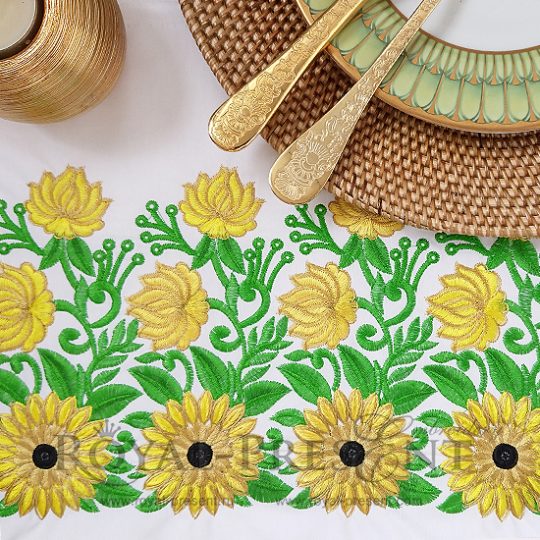 Machine Embroidery Design Sunflowers border