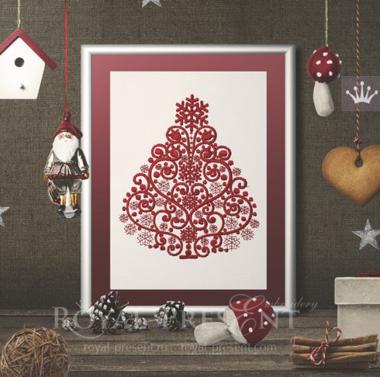 Machine Embroidery Design Christmas tree