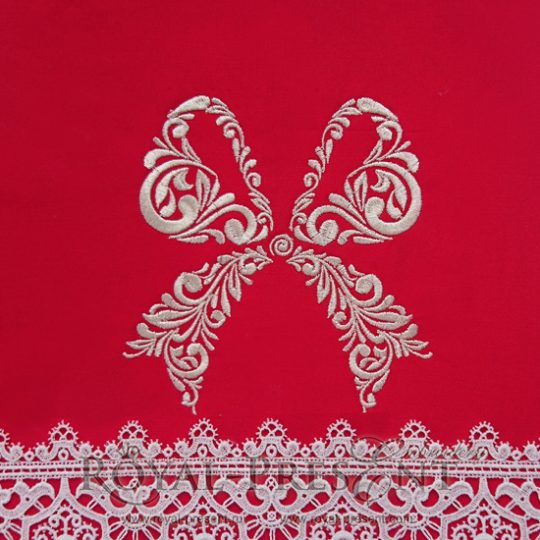 Machine Embroidery Design Vintage ornamental bow