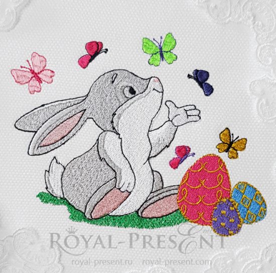 Machine Embroidery Design Easter Bunny