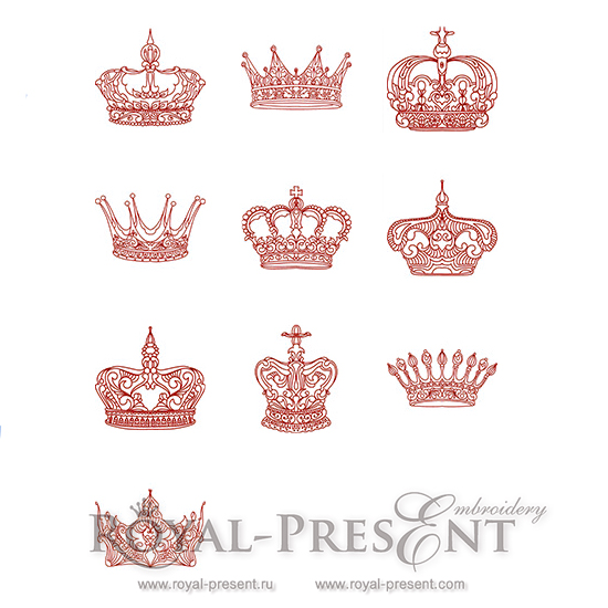 Machine Embroidery Designs King Crowns