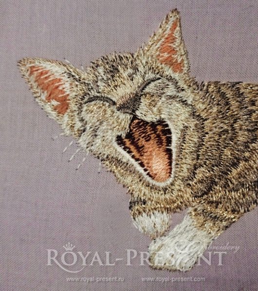 Pocket Cat Machine Embroidery Design