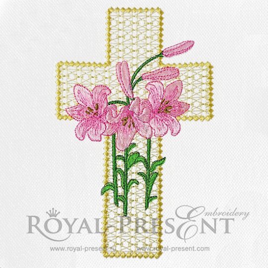 Machine Embroidery Design Religious Cross