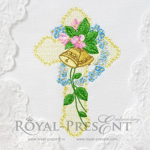 Machine Embroidery Design Easter Religious Cross