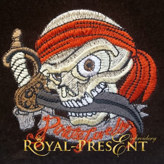 Machine Embroidery Design Pirate skull