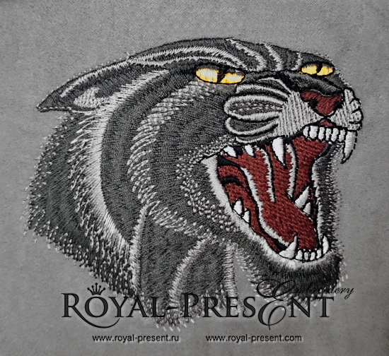 Free Machine Embroidery Design Black panther head