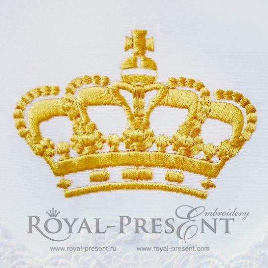Gold crown free embroidery design