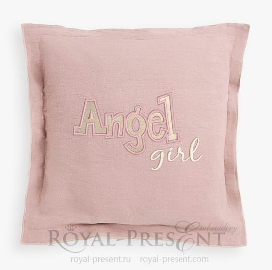 Appliqué machine embroidery design Angel Girl
