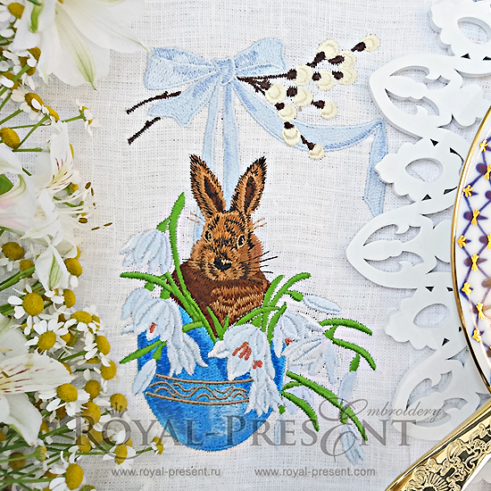 Machine Embroidery Design EASTER RABBIT