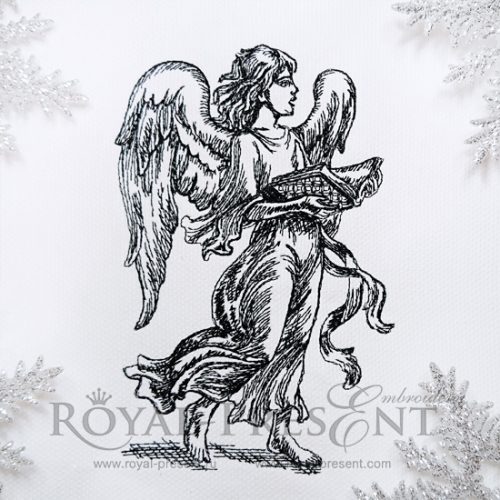 Christmas Machine Embroidery Design Singing Angel