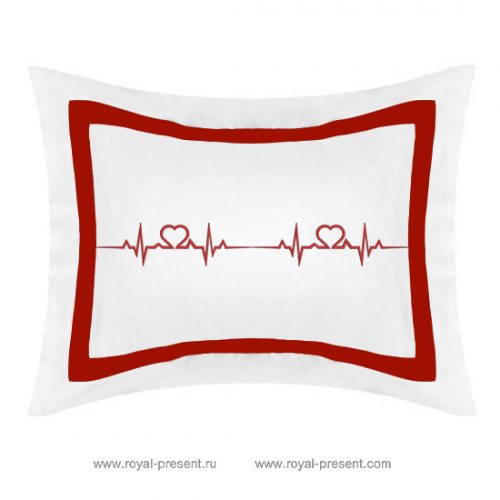 Free Machine Embroidery Design Cardiogram of love