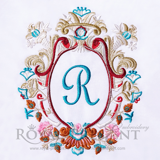 Machine Embroidery Design Luxury Monogram Blank
