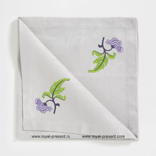 Free Machine Embroidery Design Purple flower