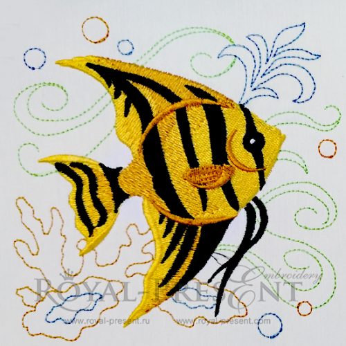 tropical fish embroidery designs