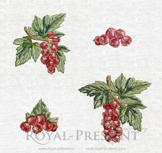 Machine Embroidery Designs Red currants