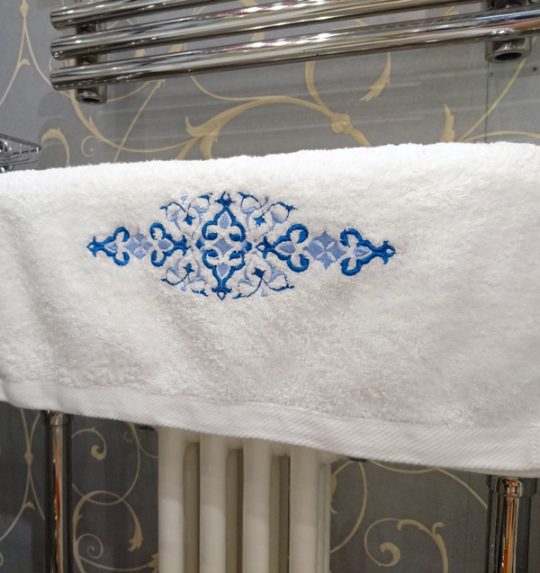 Machine Embroidery Design Blue Ottoman motif