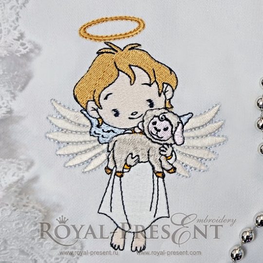 Machine Embroidery Design Angel holding