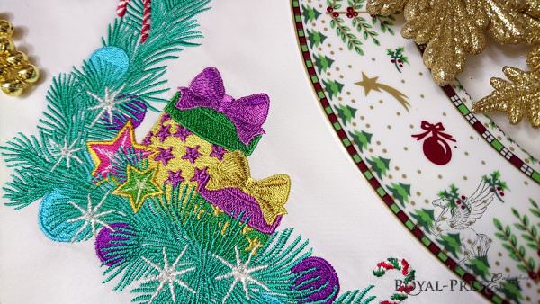 Machine Embroidery Design Christmas corner