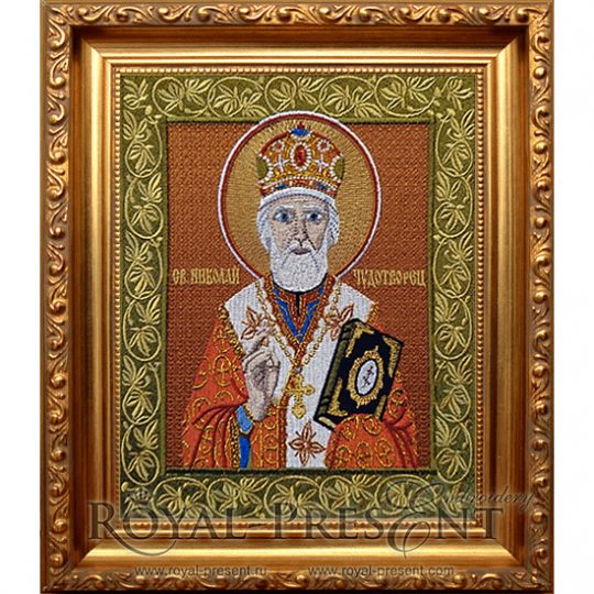 Machine Embroidery Design Icon of St. Nicholas the Wonderworker