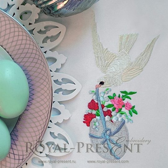 Machine Embroidery Design Easter Dove