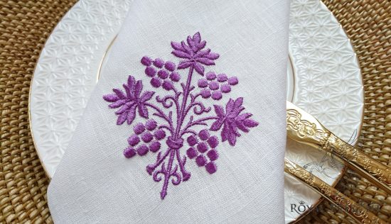 Purple grapes Machine Embroidery Design