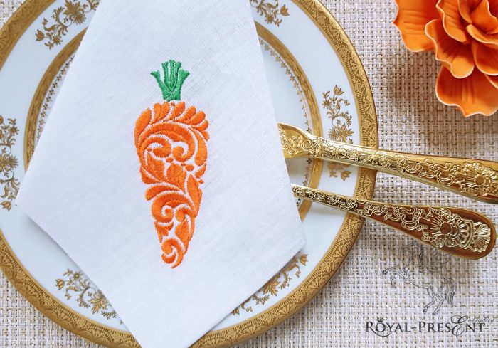 Machine Embroidery Design Decorative ornamental carrot
