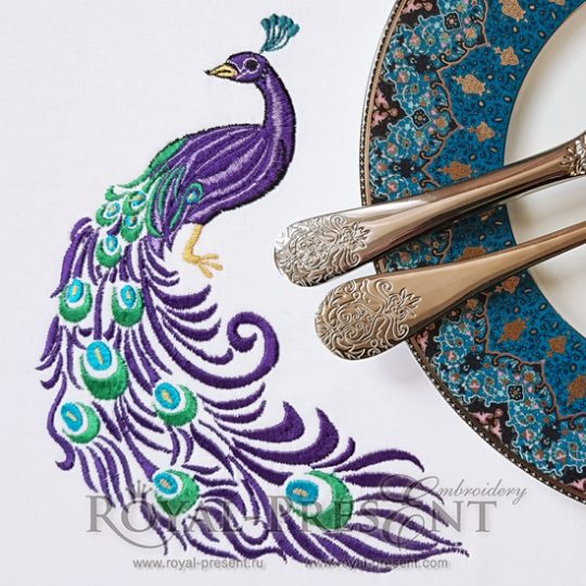 Peacock Hand Bag with Machine Embroidery - Advanced Embroidery Designs