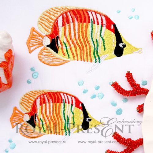 Machine Embroidery Design Tropical fishes