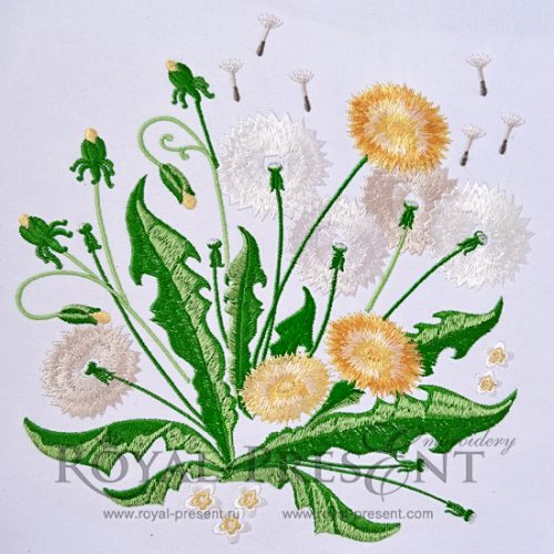 Machine Embroidery Design Beautiful dandelions - 2 sizes