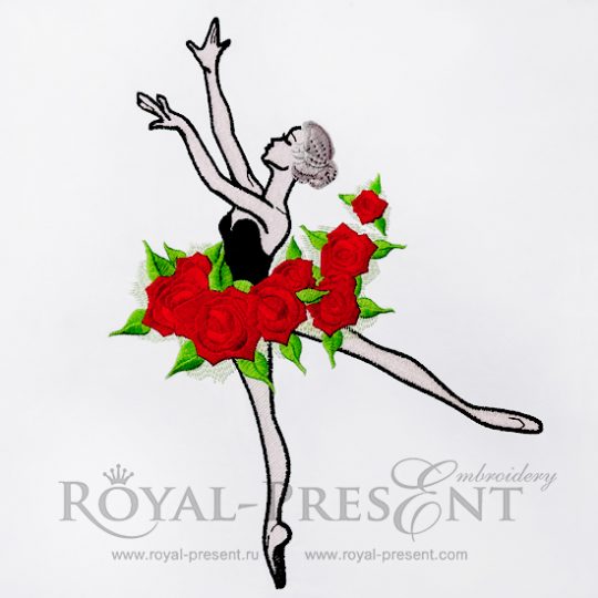 Machine Embroidery Design Ballet Dancer Girl