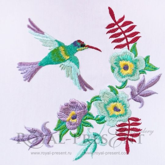 Machine Embroidery Design Hummingbird - 2 sizes