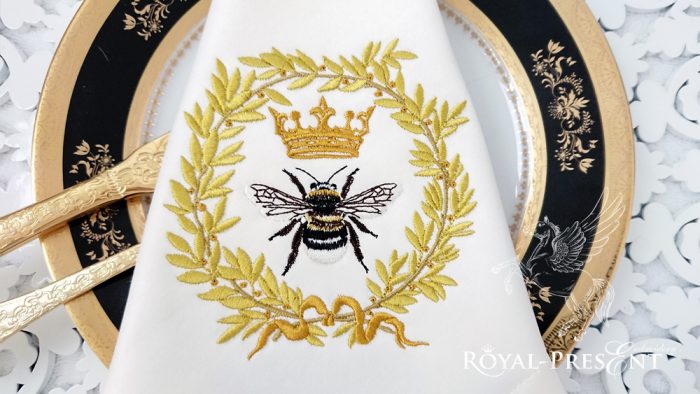 Machine Embroidery Design French Napoleonic Bee