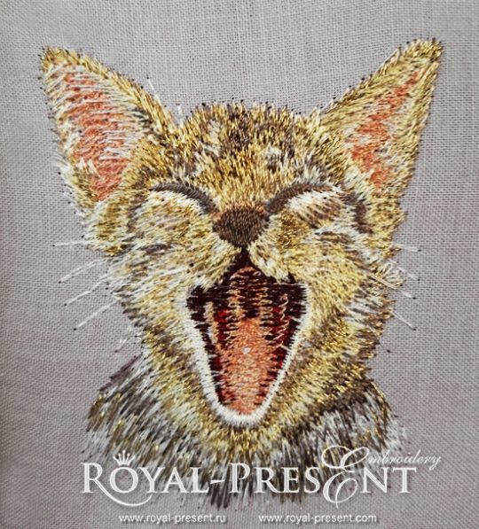 Machine Embroidery Design Cute Pocket Cat