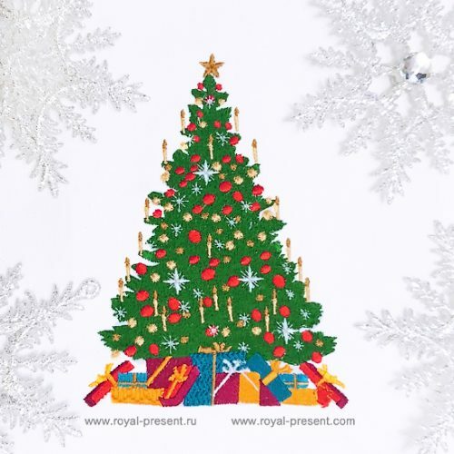 Christmas tree Machine Embroidery Design
