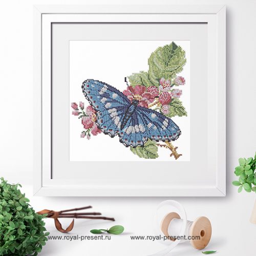 Cross-stitch Machine Embroidery Design Butterfly