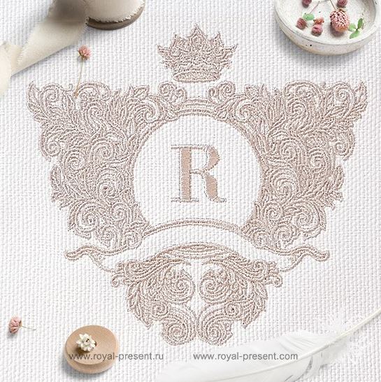 Frames for machine embroidery monogram