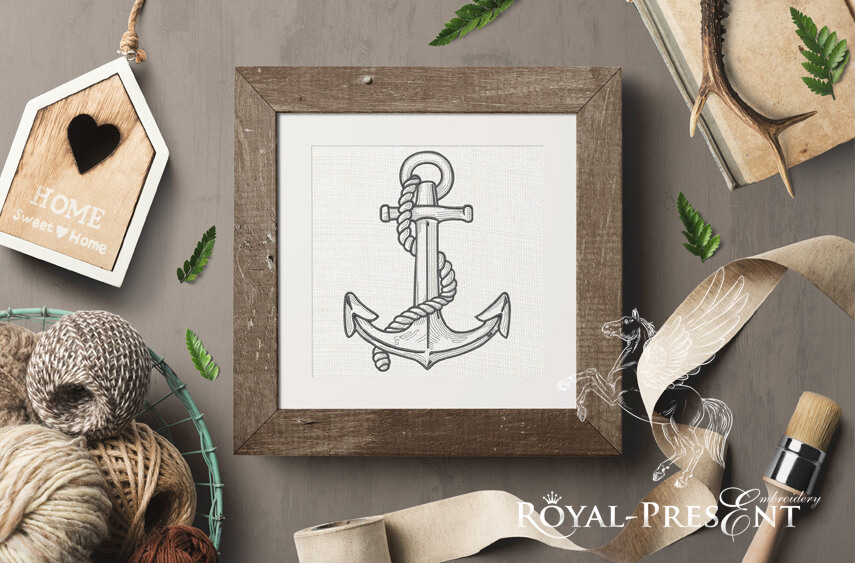 Anchor Embroidery Design - 7 sizes