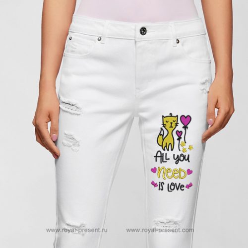 Machine Embroidery Design All you need is Love