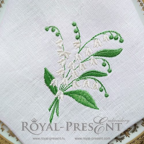 Machine Embroidery Design Lilies of the valley