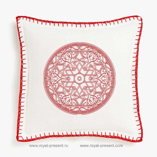 Machine Embroidery Design Islamic ornament RedWork