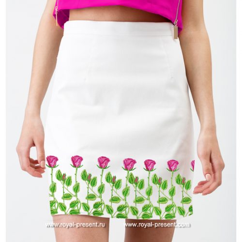 Embroidered 2025 skirt 8x10