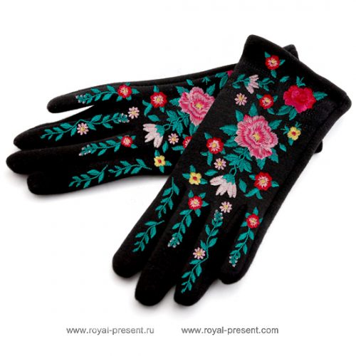 Gloves Machine Embroidery Design