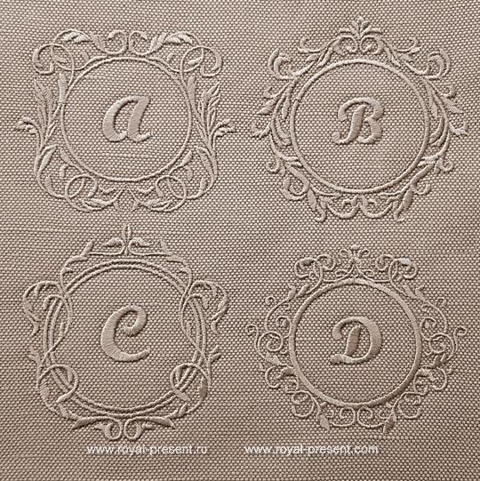 Set of Monogram Frame Machine Embroidery designs