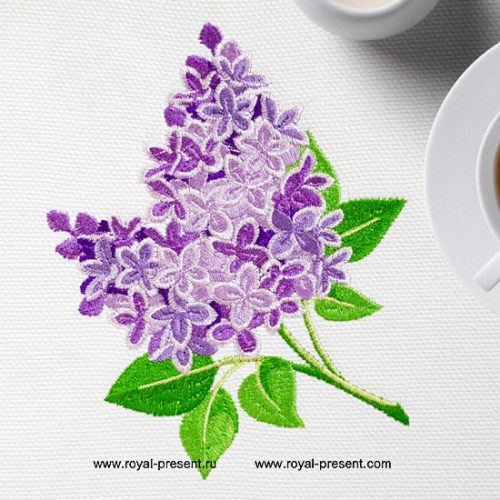 Machine Embroidery Design Lilac