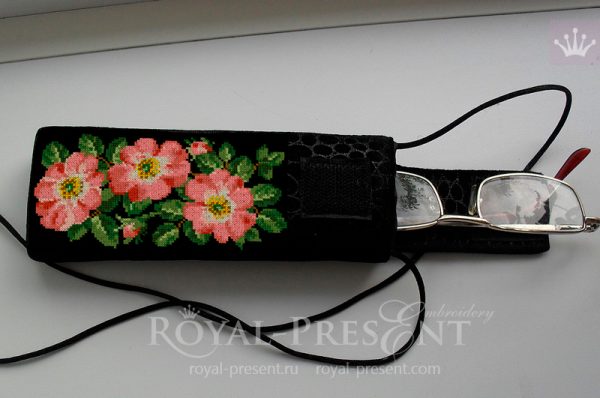 Dog-Rose Cross-stitch Machine Embroidery Design